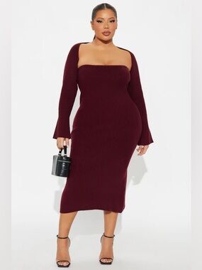 Midi Sweater Dress Set